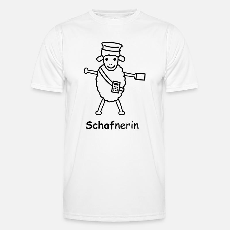 TIB_Schaf-nerin - Männer Funktions-T-Shirt - Weiß