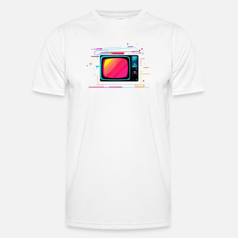 TV Synthwave - Men's Functional T-Shirt - white