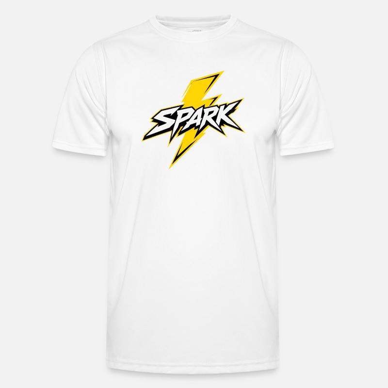 Spark Blitz Comic Logo - Men's Functional T-Shirt - white