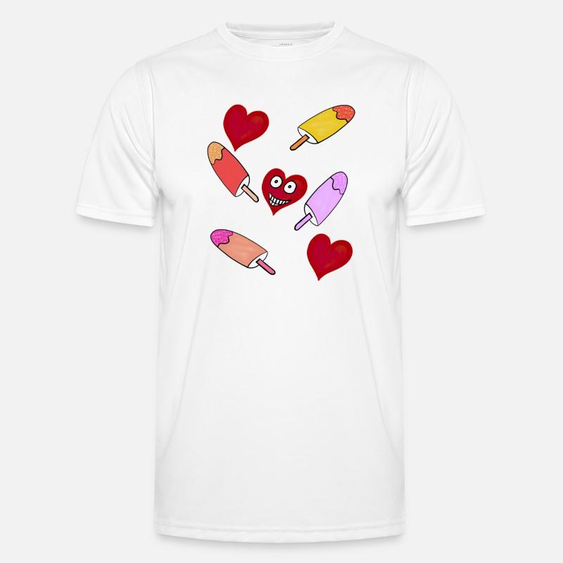 Eis Eiskrem Eiscreme Kinder - Männer Funktions-T-Shirt - Weiß