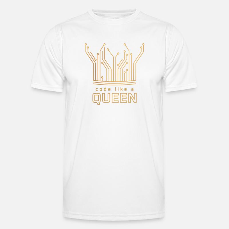 Code Like a Queen - Men's Functional T-Shirt - white