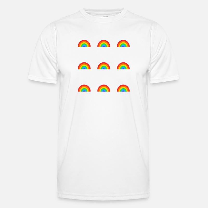 Rainbow Pattern - Happy Pride - Men's Functional T-Shirt - white