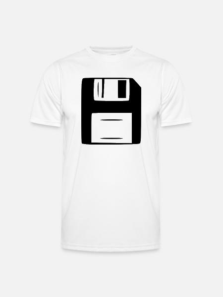 Floppy Disk Computer Retro Gift - Men's Functional T-Shirt - white