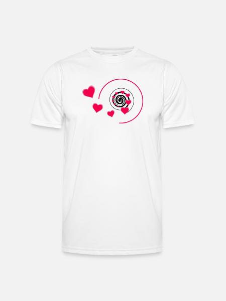 Love - Männer Funktions-T-Shirt - Weiß