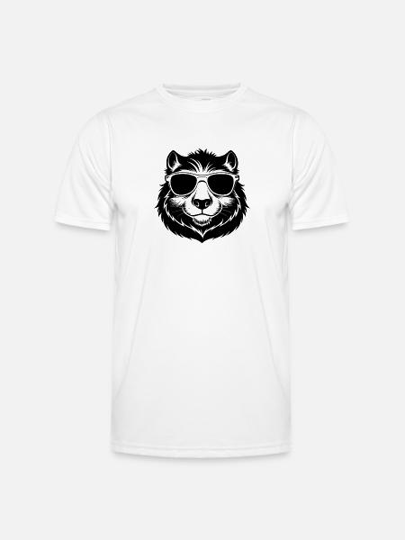 Kapybara mit Sonnenbrille - Männer Funktions-T-Shirt - Weiß