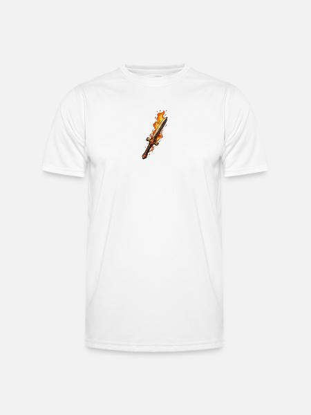 Fireblade Flaming Sword - Men's Functional T-Shirt - white