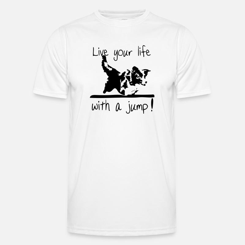 Border Collie - Agility - Männer Funktions-T-Shirt - Weiß