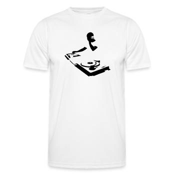 DJ - T-shirt sport Homme - blanc - Devant - AI Model Male 178 dark (178cm)