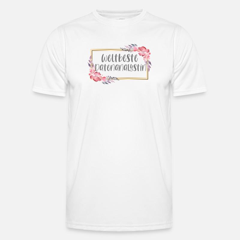 Datenanalystin Datenanalyse Geschenk - Männer Funktions-T-Shirt - Weiß