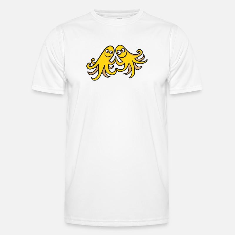 Dancing Octopuses - Men's Functional T-Shirt - white