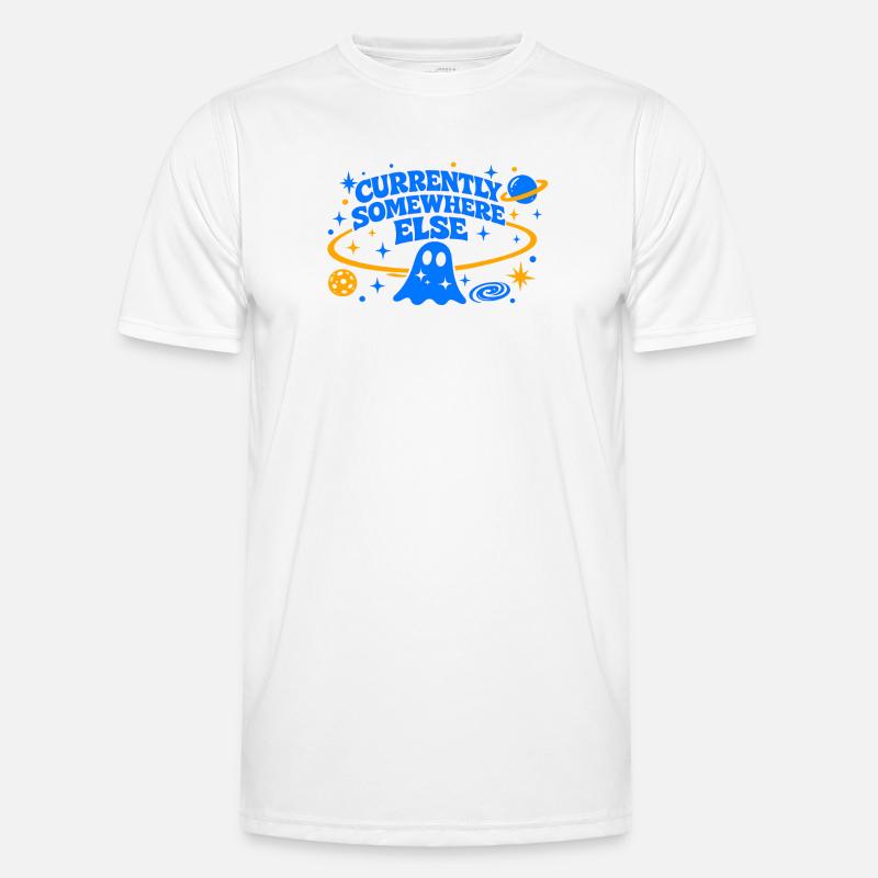 CURRENTLY SOMEWHERE ELSE - Männer Funktions-T-Shirt - Weiß