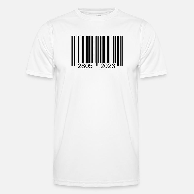 Barcode - Männer Funktions-T-Shirt - Weiß