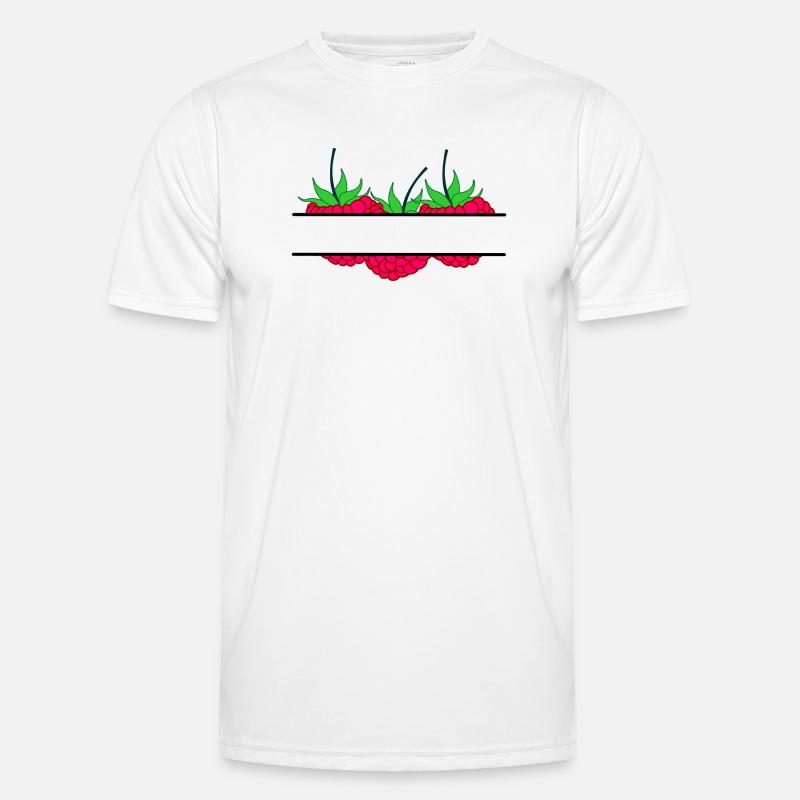 Raspberry banner red raspberry - Men's Functional T-Shirt - white