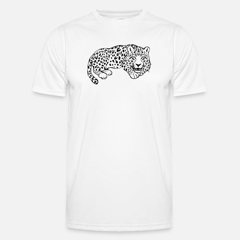 Leopard Black Lepard Pattern T-shirt Gift - Men's Functional T-Shirt - white
