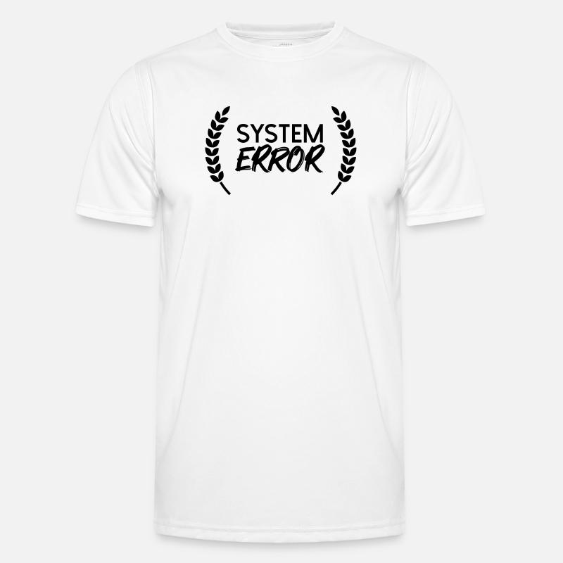 Systemfehler - Männer Funktions-T-Shirt - Weiß