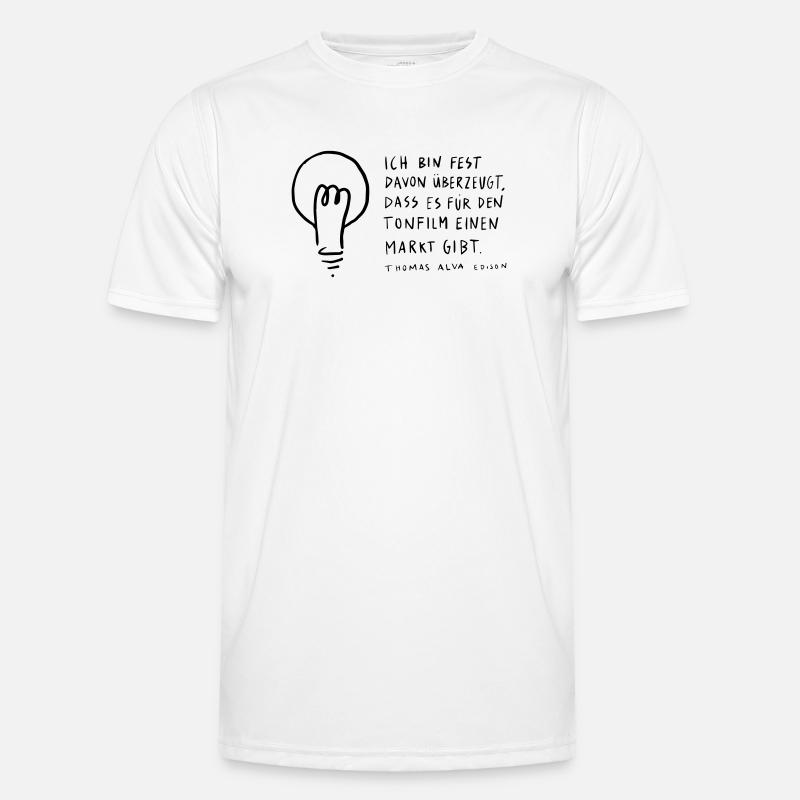 Thomas Edison Männer Funktions-T-Shirt