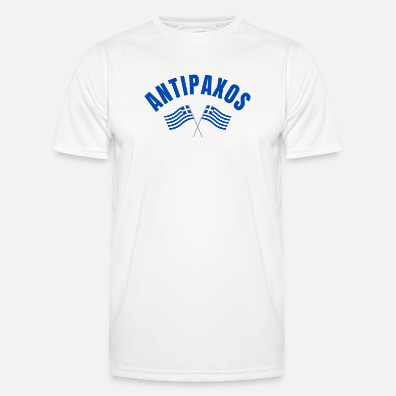 Drapeaux grecs Antipaxos T-shirt sport Homme