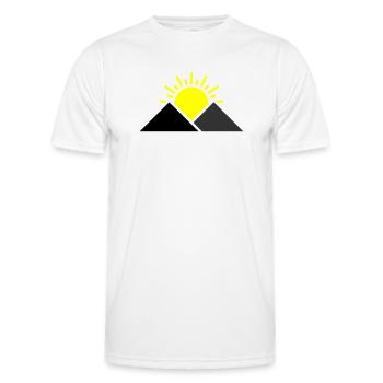 Sonne Berge Landschaft - Männer Funktions-T-Shirt - Weiß - Vorne - AI Model Male 178 dark (178cm)