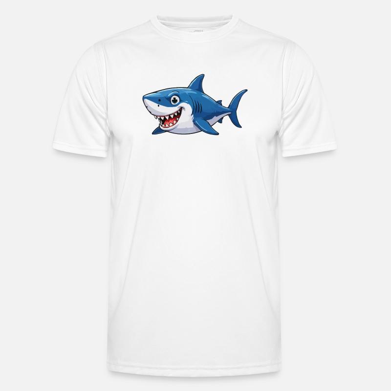 Shark Comic - Men's Functional T-Shirt - white