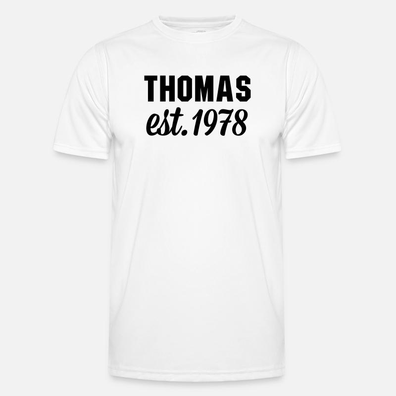 Thomas est 1978 - Männer Funktions-T-Shirt - Weiß