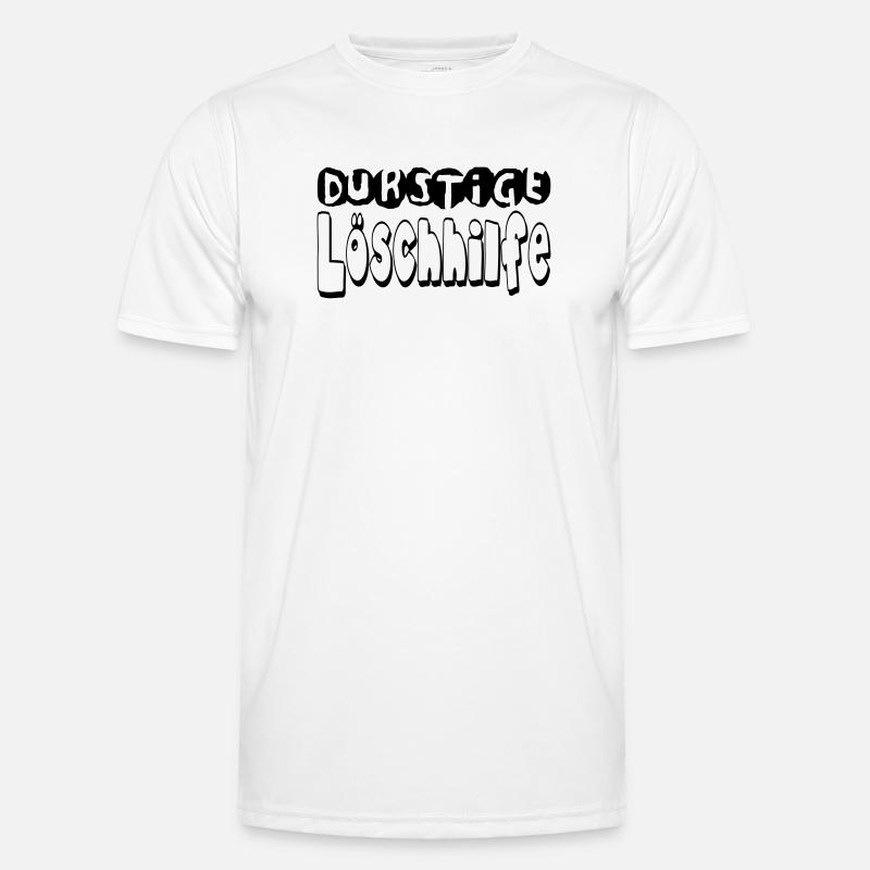 durstigelöschhilfe - Männer Funktions-T-Shirt - Weiß