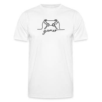 Linearer Controller - Gamer - Männer Funktions-T-Shirt - Weiß - Vorne - AI Model Male 178 dark (178cm)