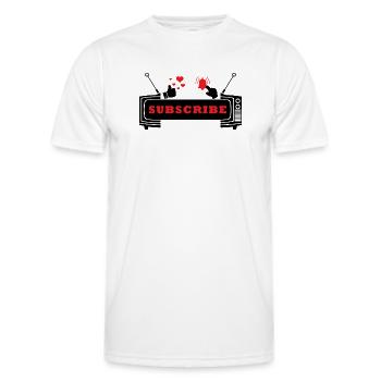 Herz und Glocke Abonnieren Icon Design - Männer Funktions-T-Shirt - Weiß - Vorne - AI Model Male 178 dark (178cm)