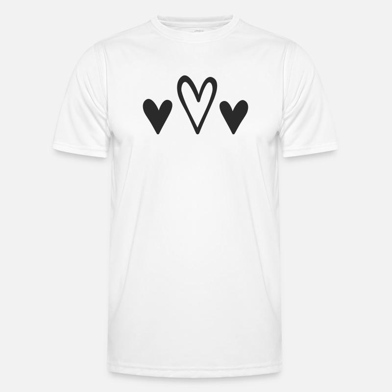 Three Hearts Design Men's Functional T-Shirt