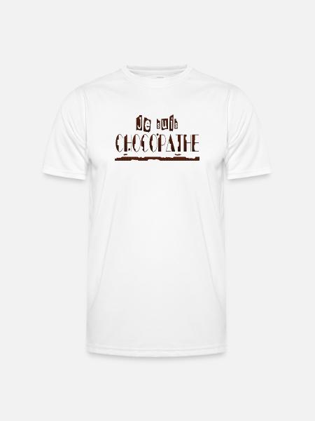 Je suis chocopathe - T-shirt sport Homme - blanc