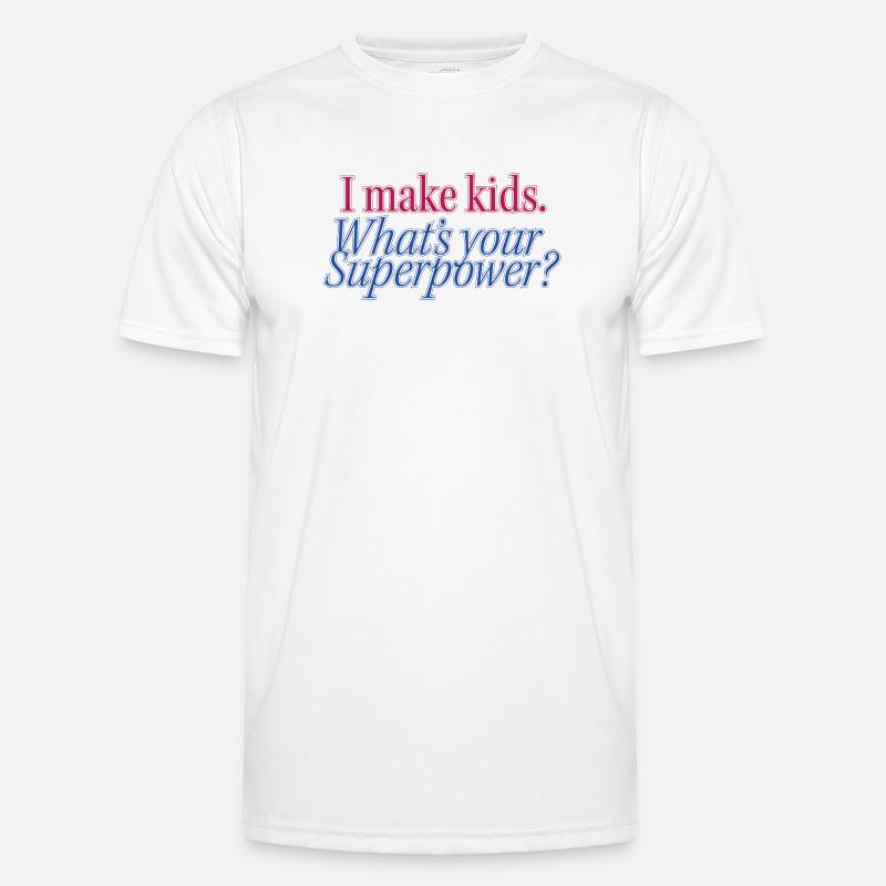Superkraft Elternsein Statement Männer Funktions-T-Shirt