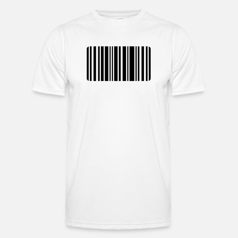 Barcode - Männer Funktions-T-Shirt - Weiß