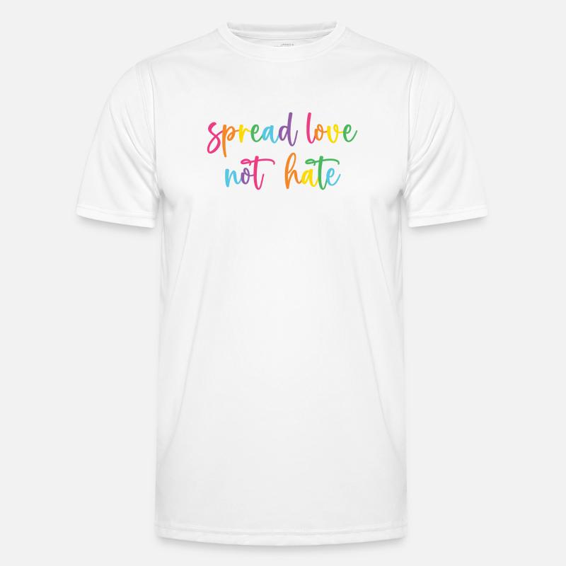 Pride Month - Spread Love Not Hate - Men's Functional T-Shirt - white