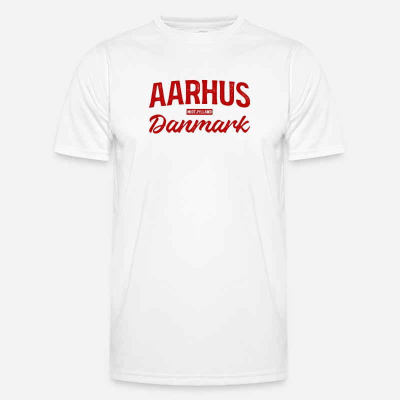 Aarhus Danmark Lettering Retro Men's Functional T-Shirt