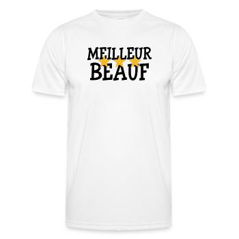 Meilleur Beauf - T-shirt sport Homme - blanc - Devant - AI Model Male 178 dark (178cm)