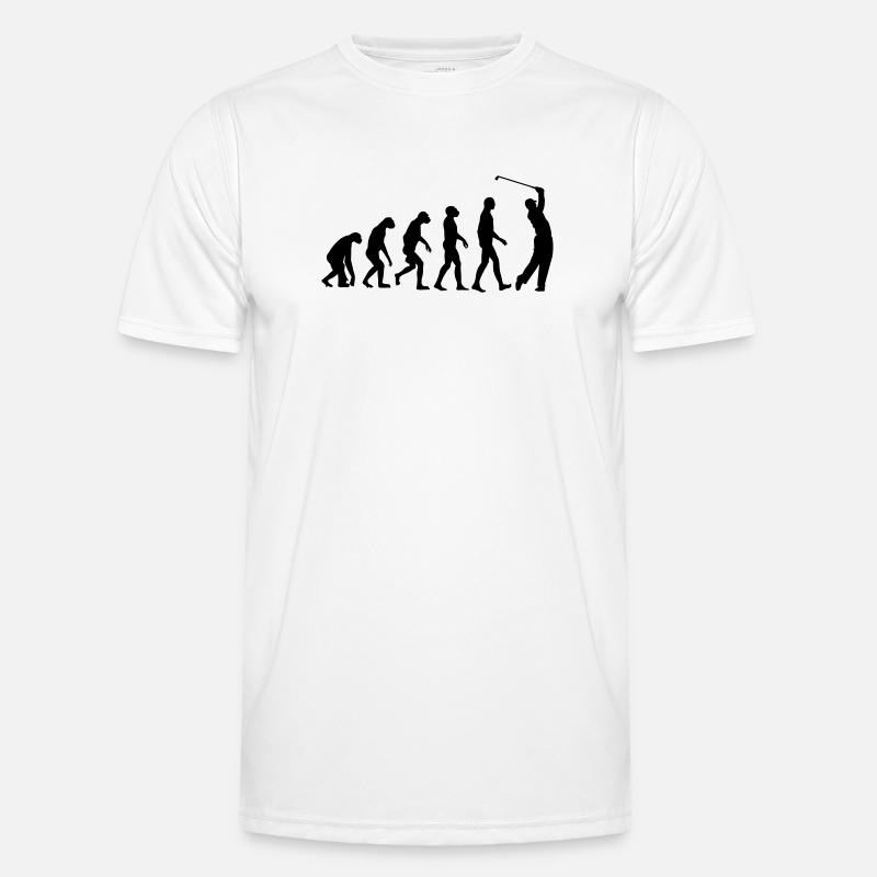 Golf Evolution Golfing - Männer Funktions-T-Shirt - Weiß