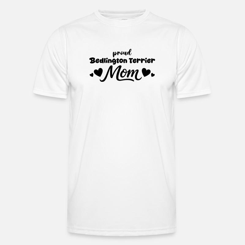 Stolt Bedlington-mor, Bedlington Terrier - Funktionsshirt til herrer - hvid