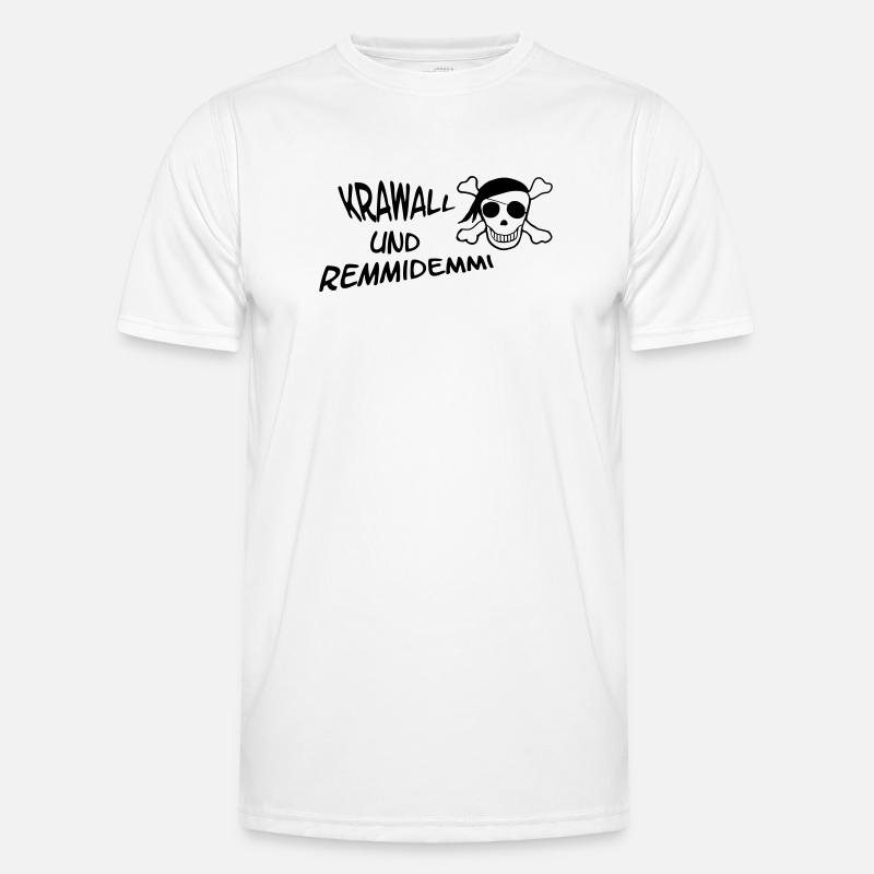 Krawall und Remmidemmi - Männer Funktions-T-Shirt - Weiß