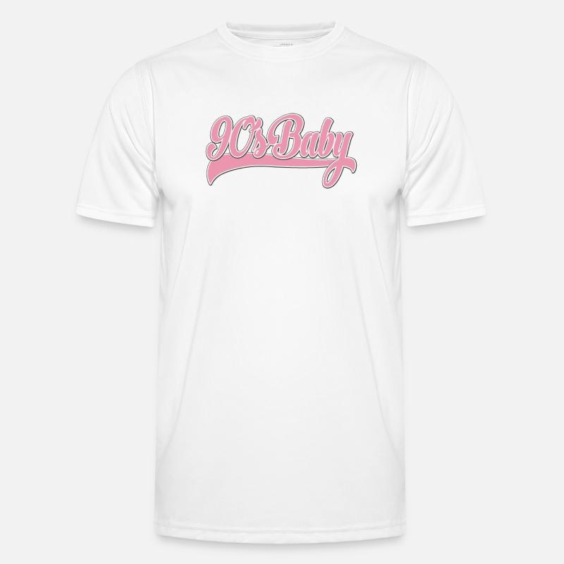 90s Baby Pink Retro Script Männer Funktions-T-Shirt