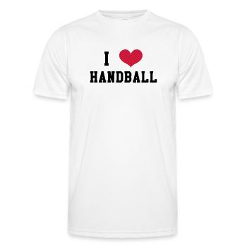 I Love Handball - Men's Functional T-Shirt - white - Front - AI Model Male 178 dark (178cm)