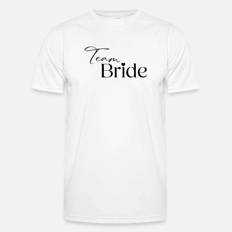 Team Bride - Männer Funktions-T-Shirt - Weiß