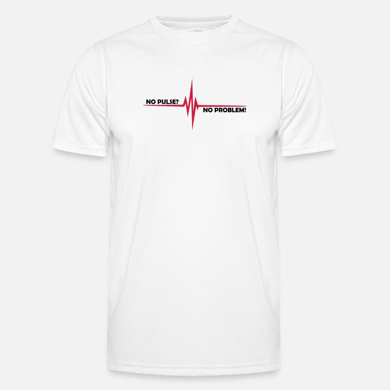 No pulse? - No problem - Männer Funktions-T-Shirt - Weiß