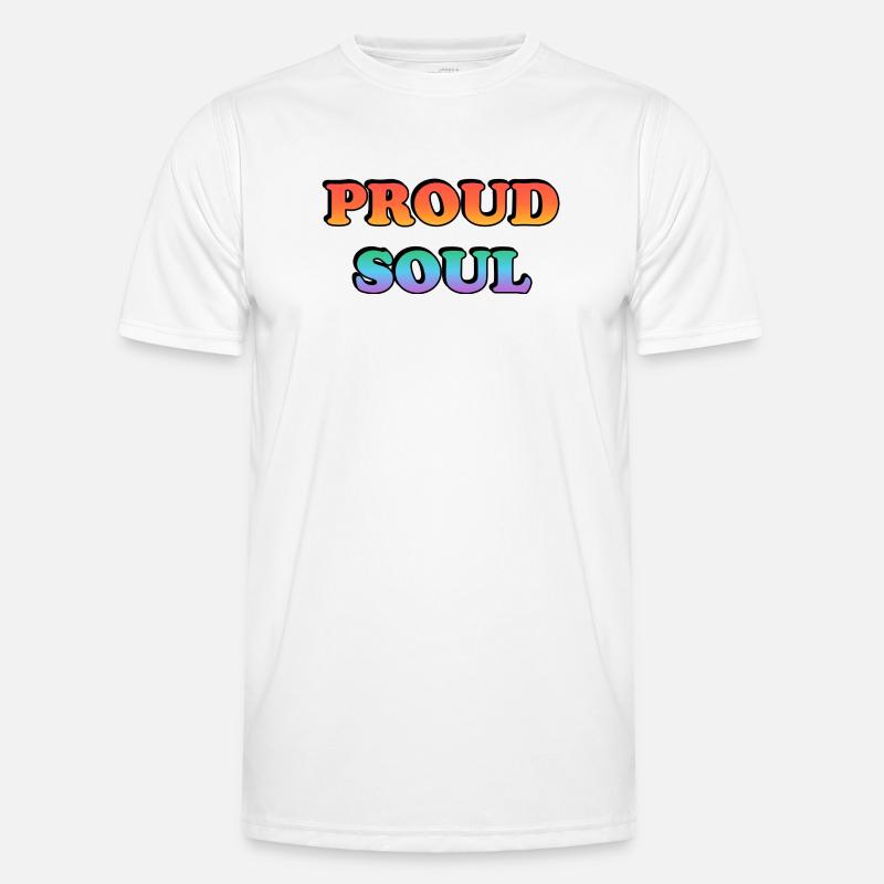 Proud Soul Gradient Typography - Men's Functional T-Shirt - white