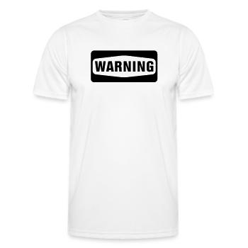 Warning - T-shirt sport Homme - blanc - Devant - AI Model Male 178 dark (178cm)