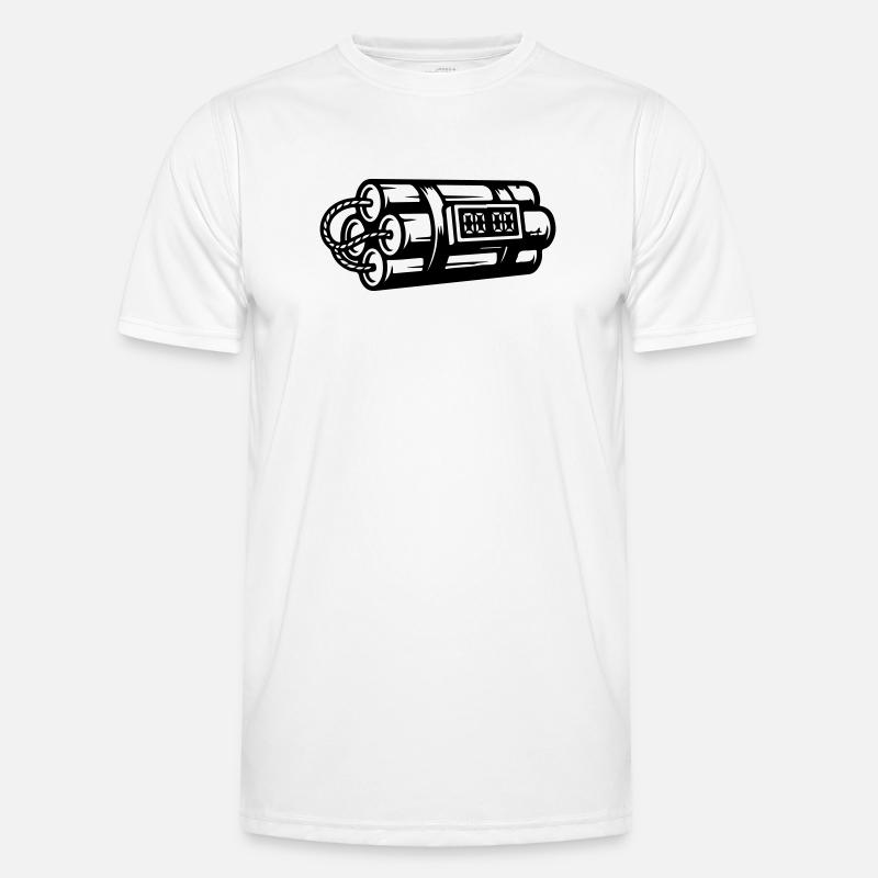 Zeitbombe Sprengstoff Dynamit - Männer Funktions-T-Shirt - Weiß
