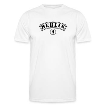 Berlin with bear - Men's Functional T-Shirt - white - Front - AI Model Male 178 dark (178cm)