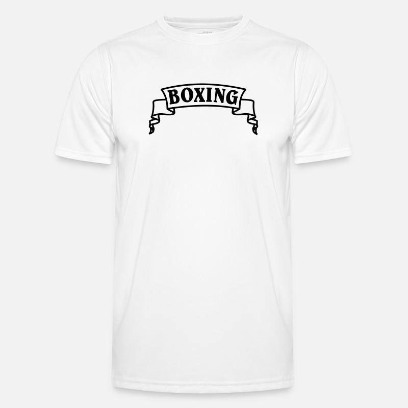 Boxen Boxtext in Wimpel oder Banner - Männer Funktions-T-Shirt - Weiß