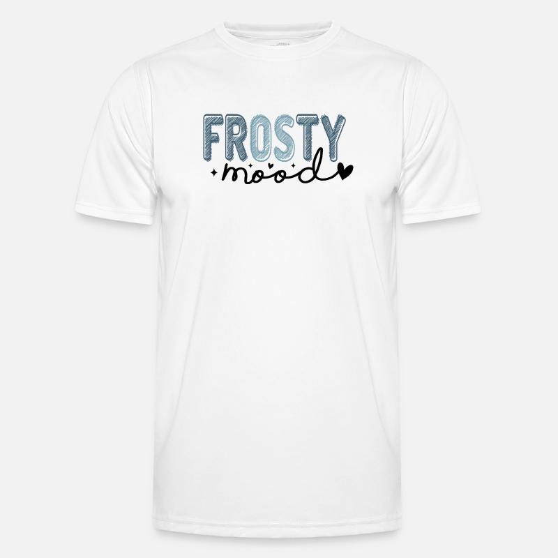 Frostiger Text im eisigen Stil - Männer Funktions-T-Shirt - Weiß
