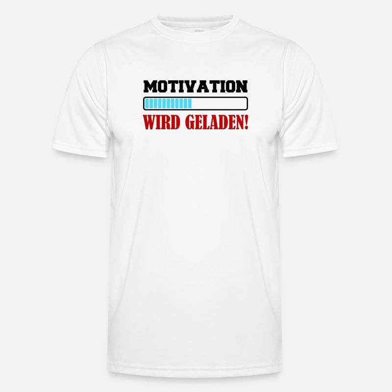 motivation_wird_geladen- - Männer Funktions-T-Shirt - Weiß