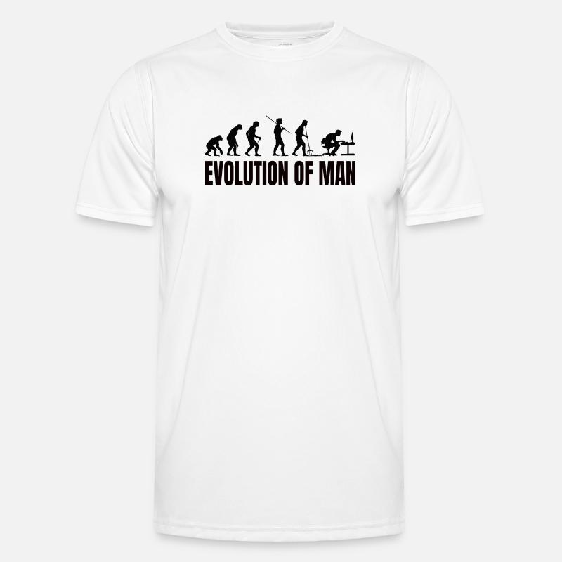 Programmierer Computerfreak Evolution - Männer Funktions-T-Shirt - Weiß