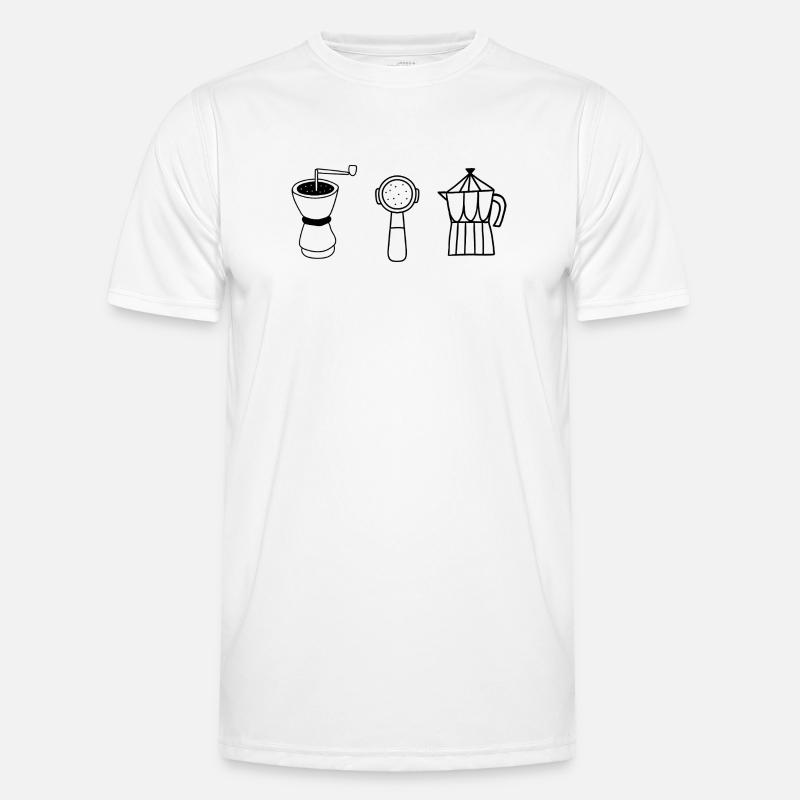 Coffee evolution - Men's Functional T-Shirt - white